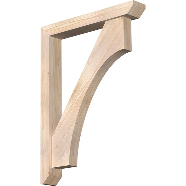 Ekena Millwork Westlake Slat Smooth Bracket w/ Offset Brace, Douglas Fir, 5 1/2"W x 36"D x 48"H BKT0604X36X48WTL06SDF - main
